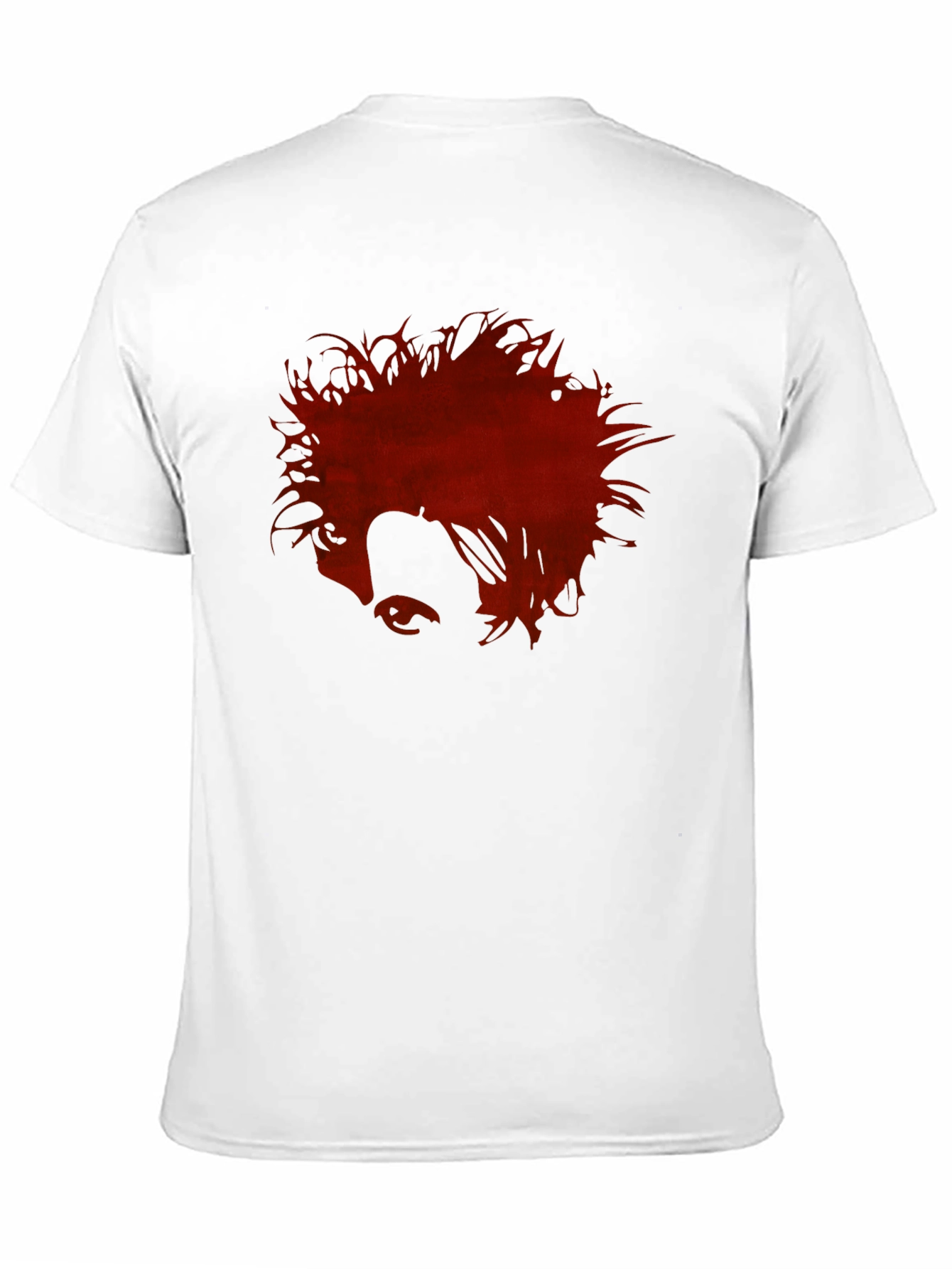 Mens Black Graphic Tee - Red Anime Profile