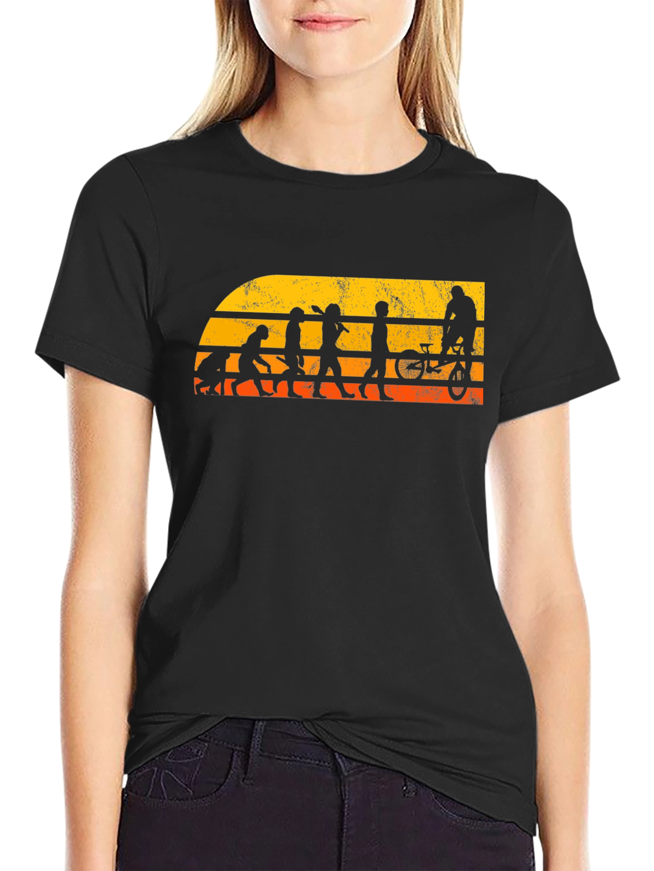 Evolution of Biking Graphic T-Shirt