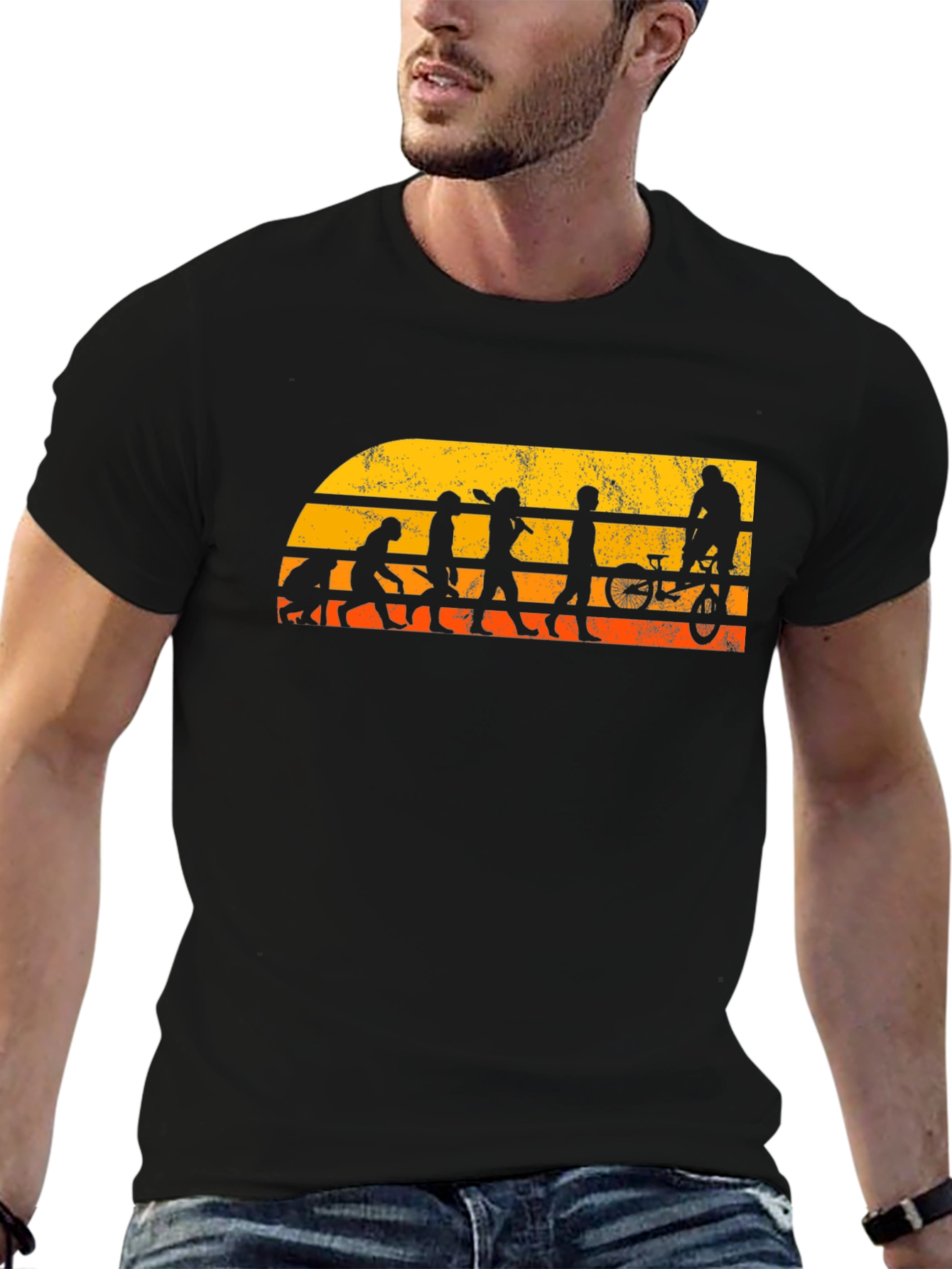 Evolution of Biking Graphic T-Shirt