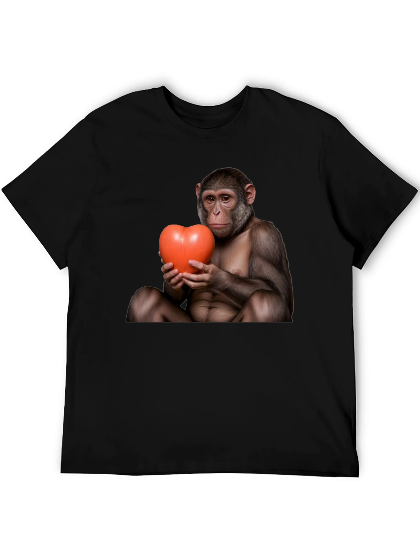 Monkey Heart T-Shirt - Cute Novelty Tee