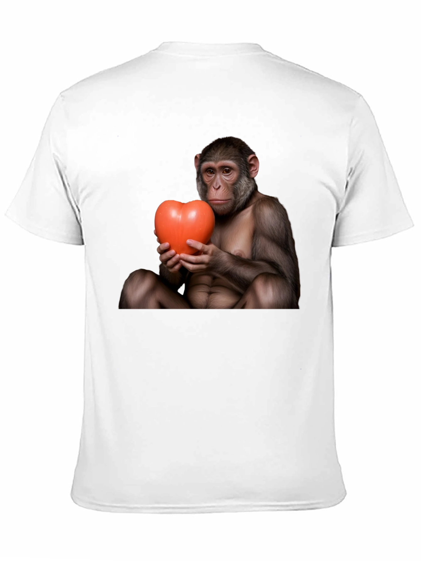 Monkey Heart T-Shirt - Cute Novelty Tee