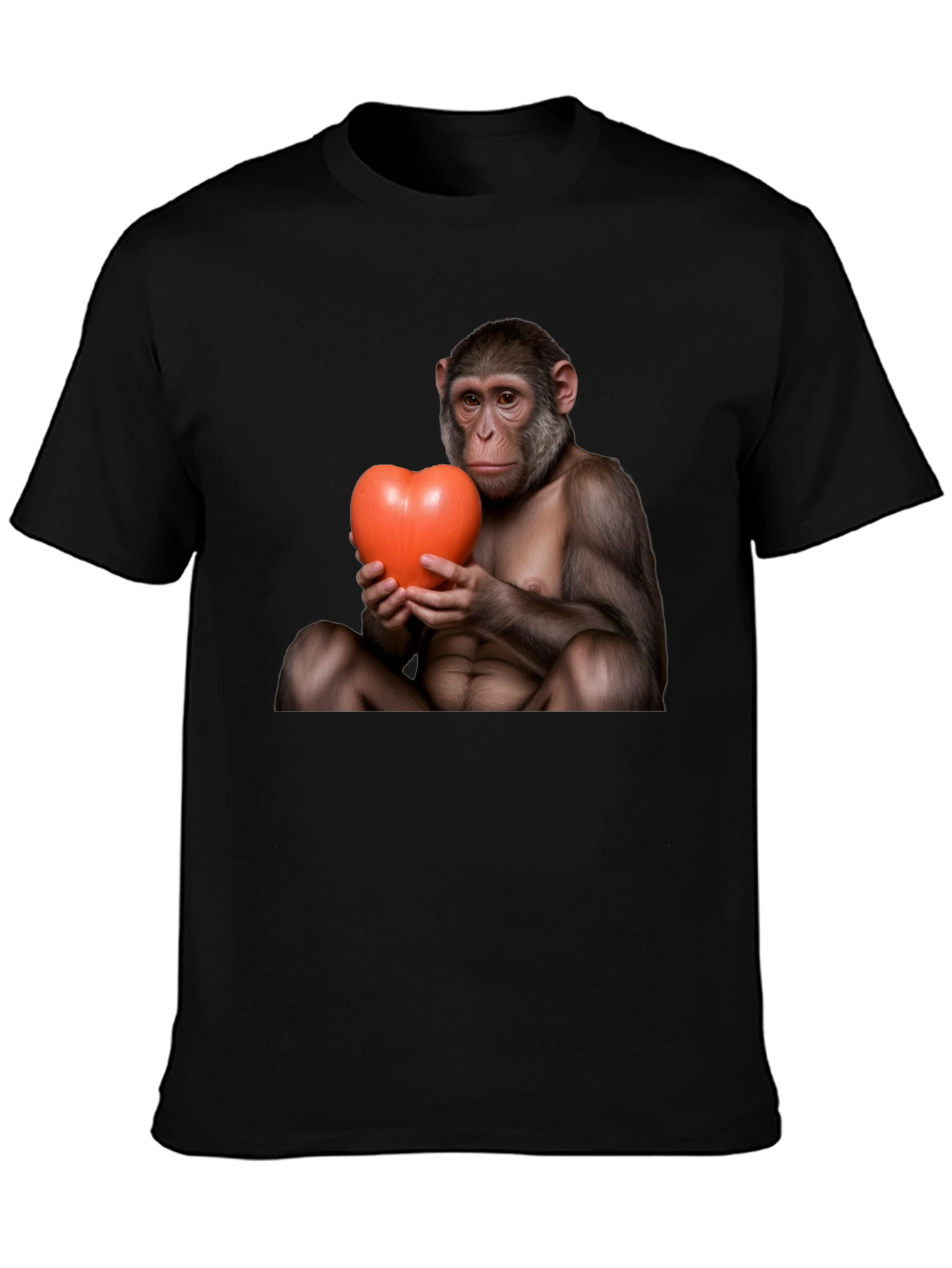 Monkey Heart T-Shirt - Cute Novelty Tee
