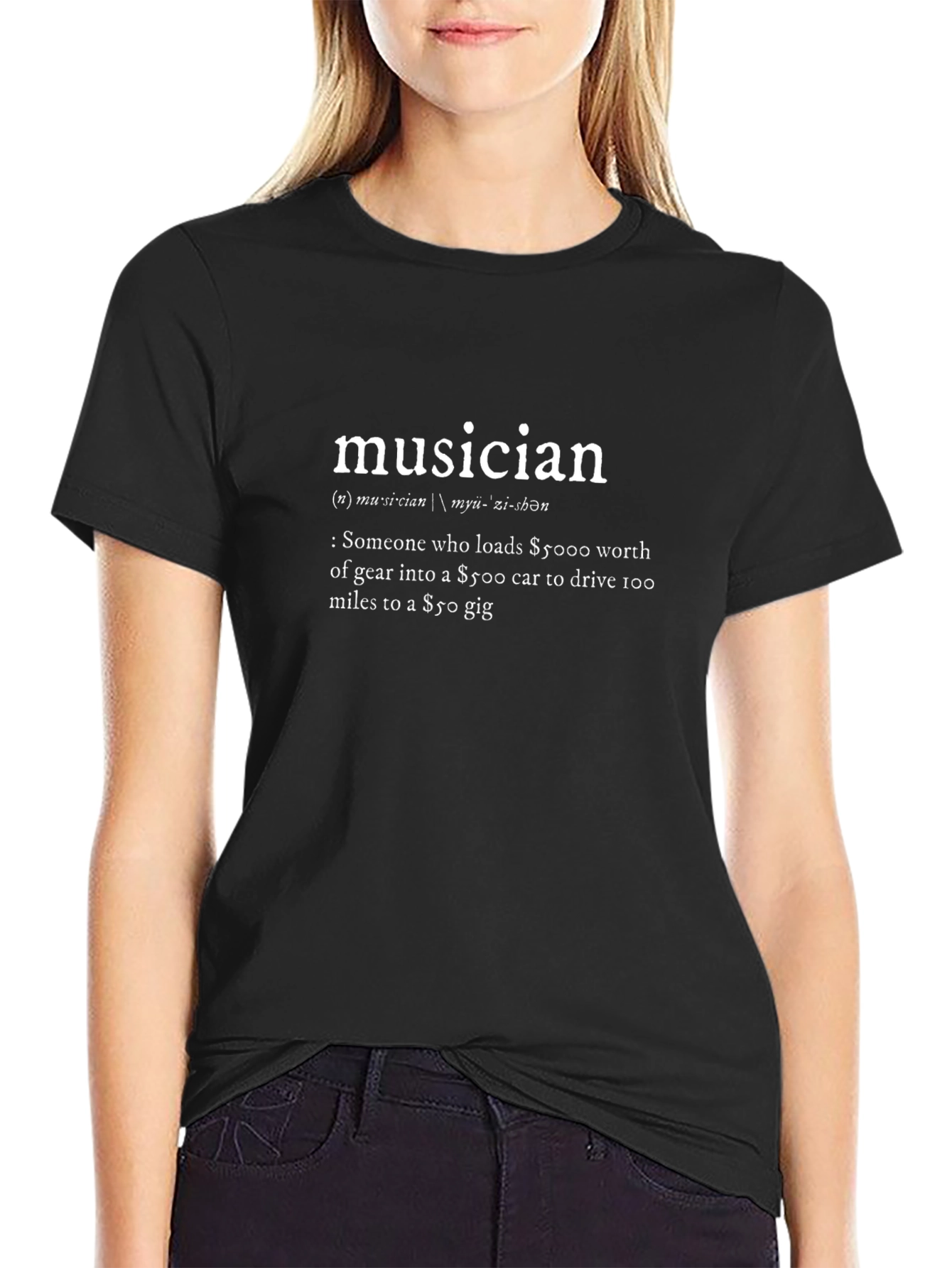 Musician Definition Black T-Shirt