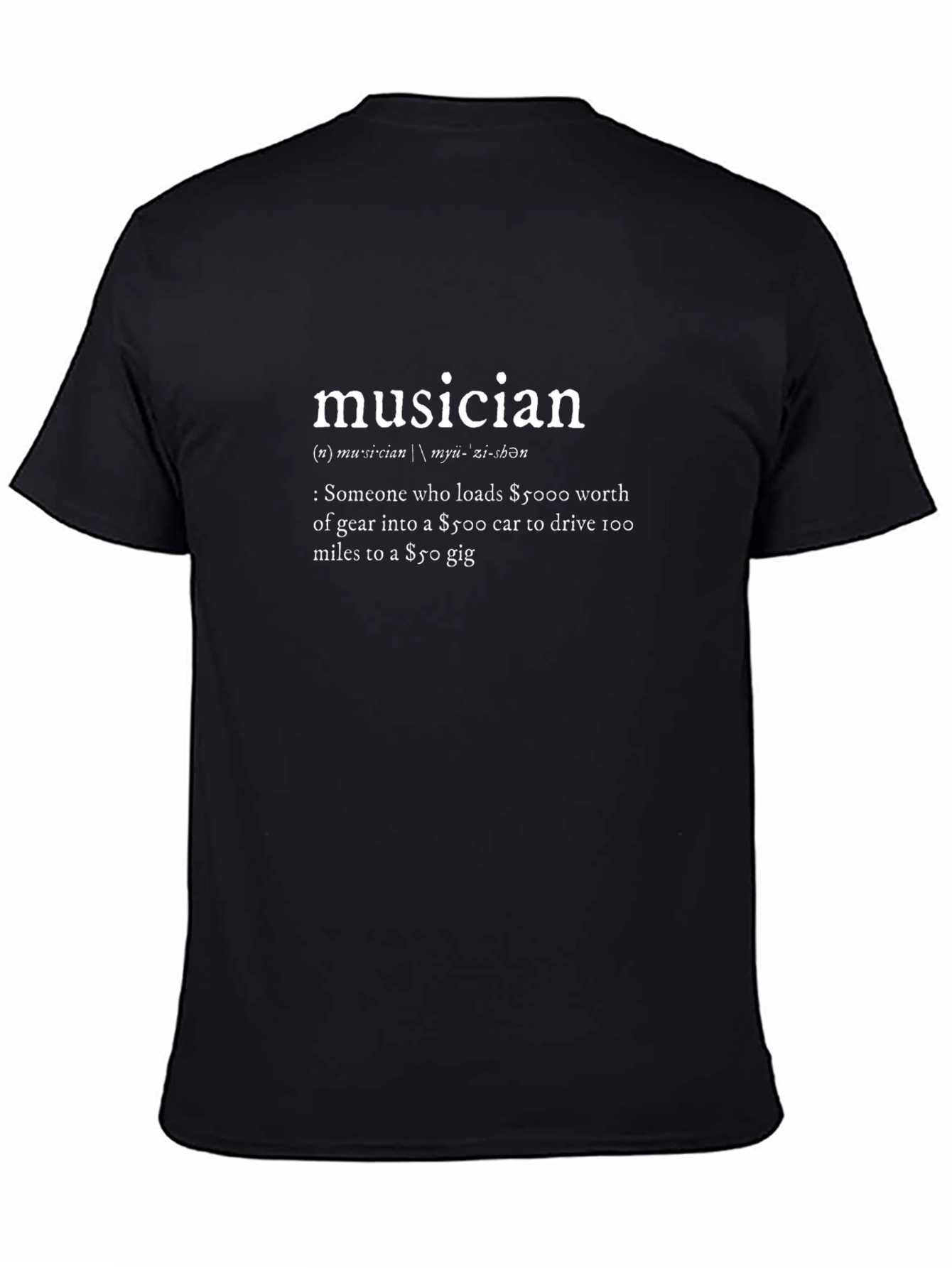 Musician Definition Black T-Shirt