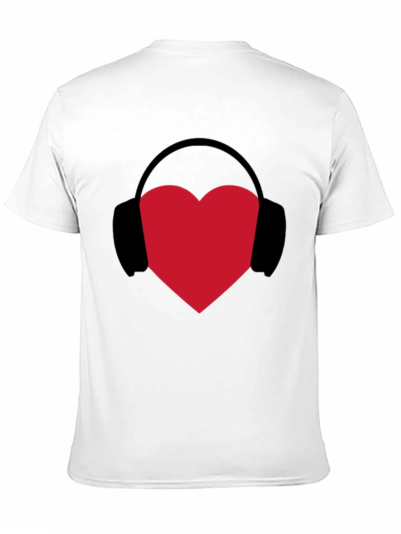 Heart Headphones Graphic Tee - Music Lover T-Shirt