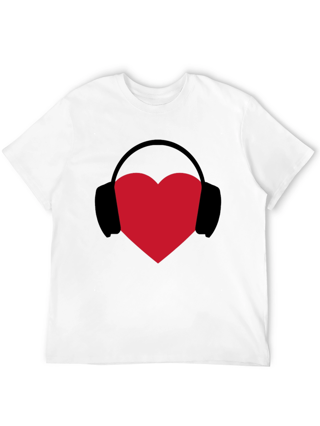 Heart Headphones Graphic Tee - Music Lover T-Shirt