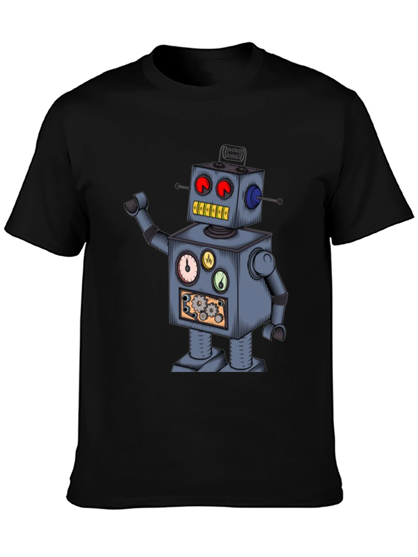 Robot Graphic T-Shirt - Steampunk Style