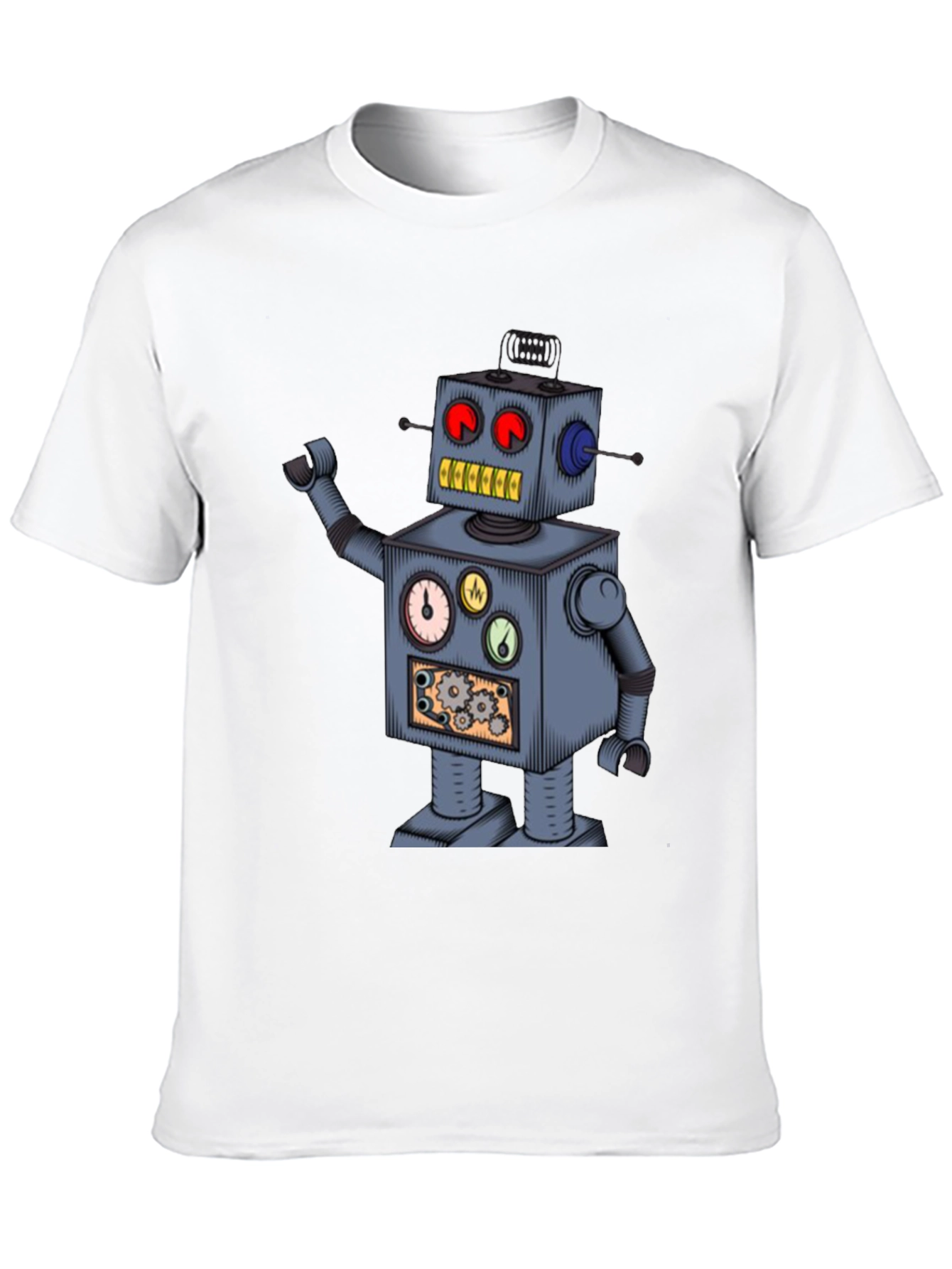 Robot Graphic T-Shirt - Steampunk Style