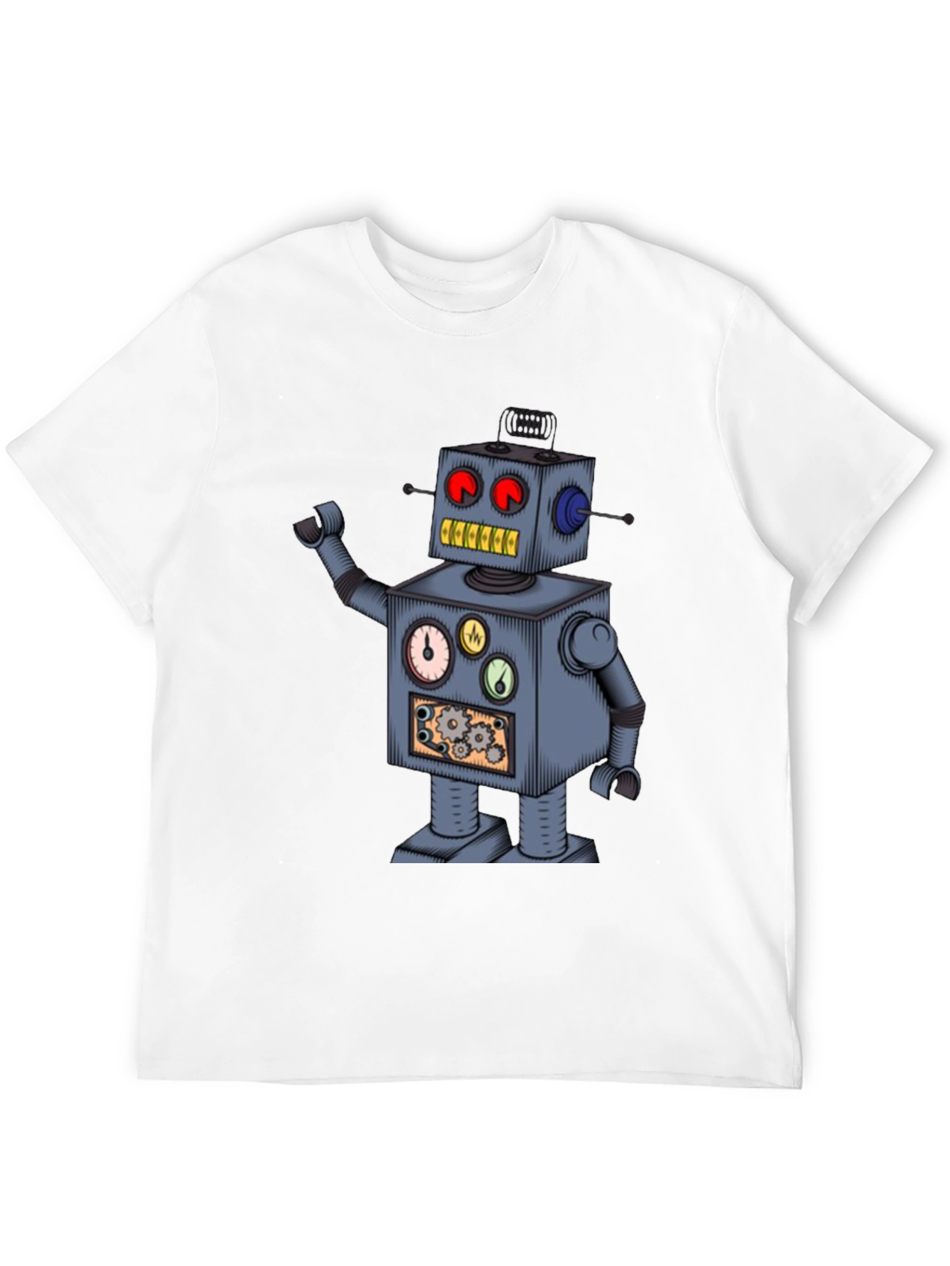 Robot Graphic T-Shirt - Steampunk Style