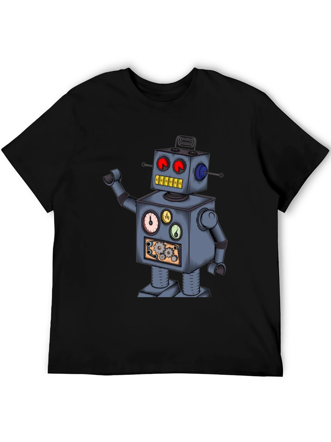 Robot Graphic T-Shirt - Steampunk Style