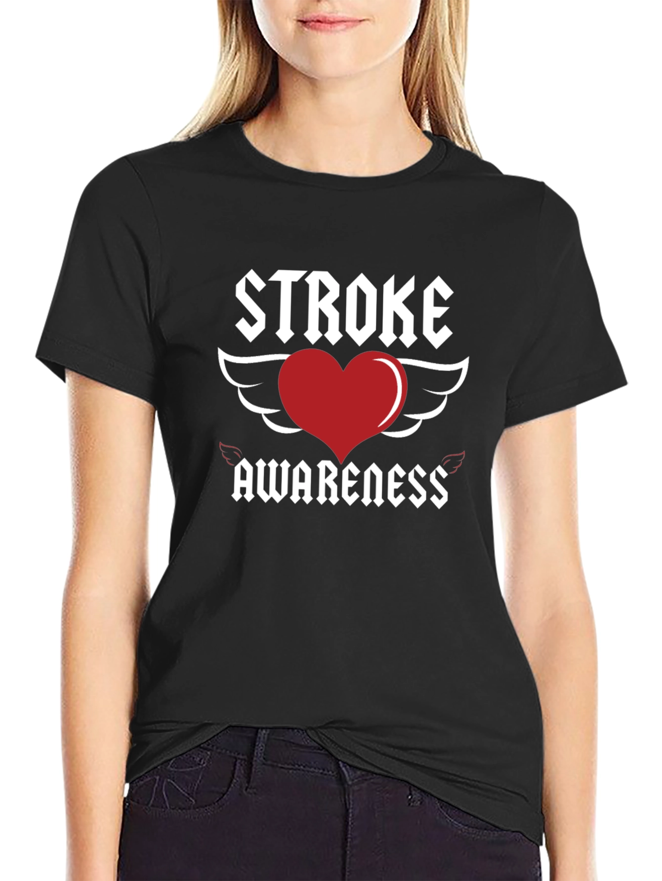 Stroke Awareness Heart Wings T-Shirt