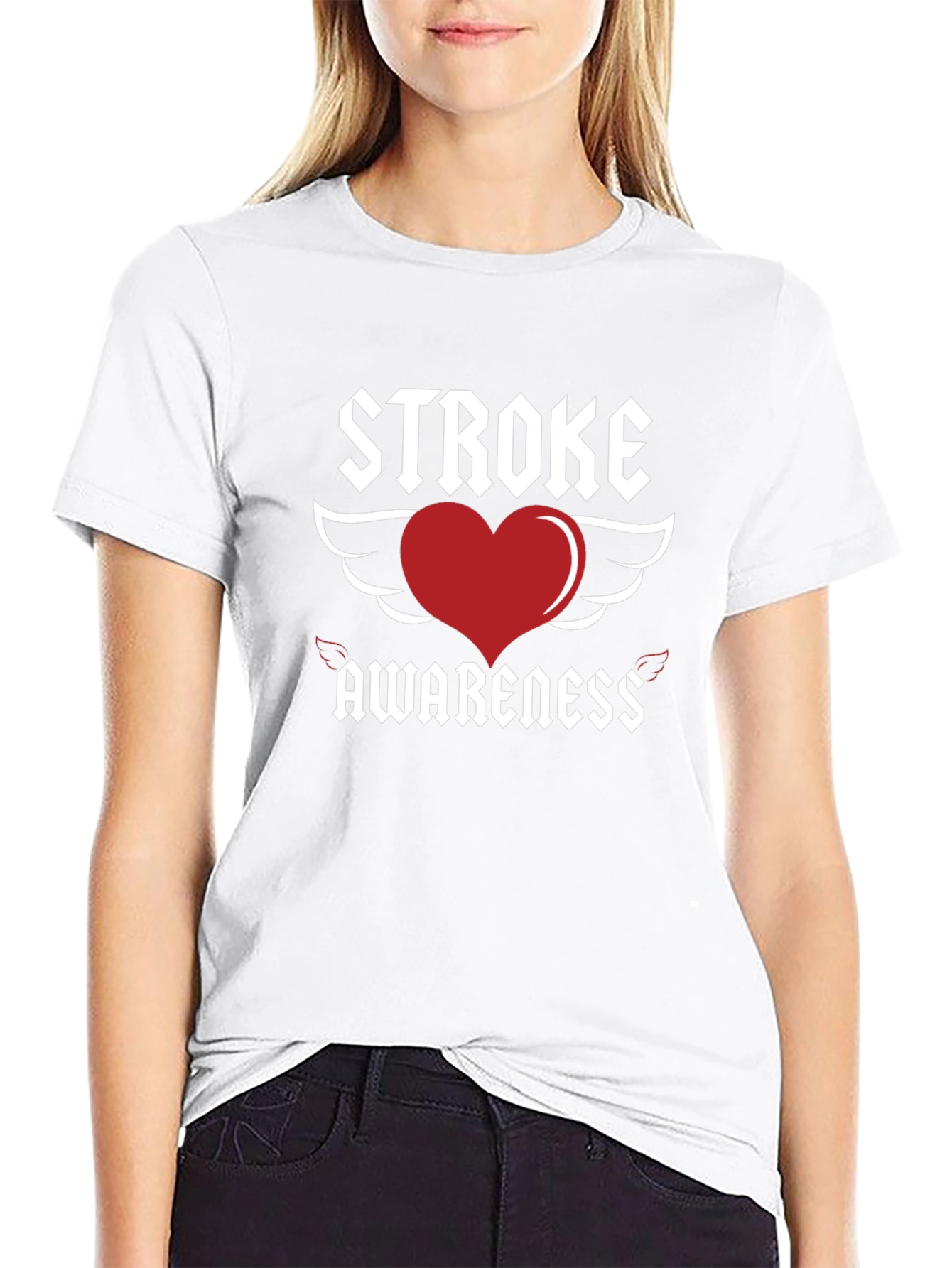 Stroke Awareness Heart Wings T-Shirt