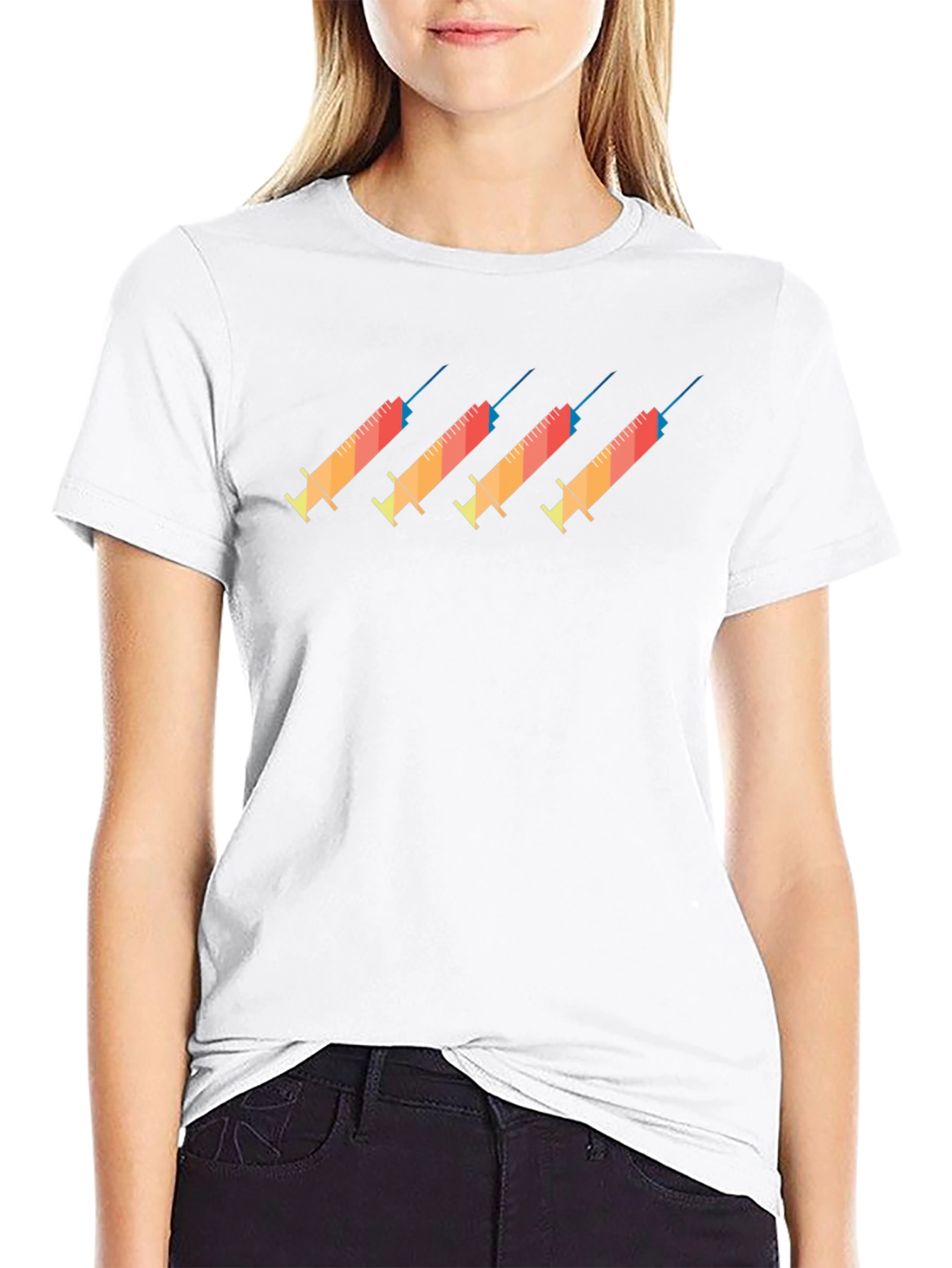 Novelty Syringe Graphic Tee - Black