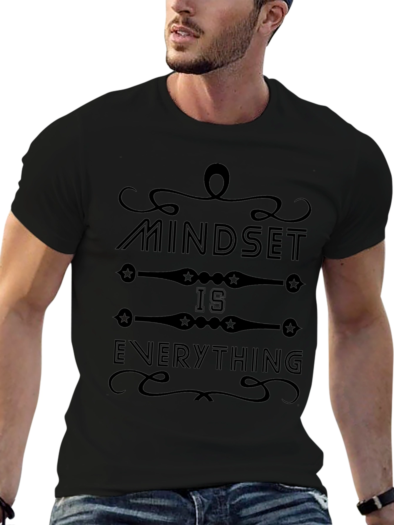 Mindset is Everything Black Graphic Tee