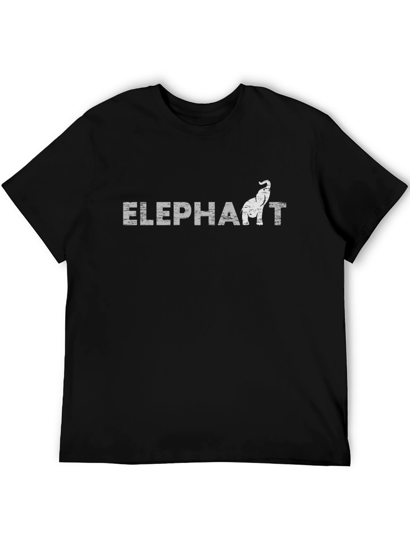 Elephant Graphic Tee - Distressed Print