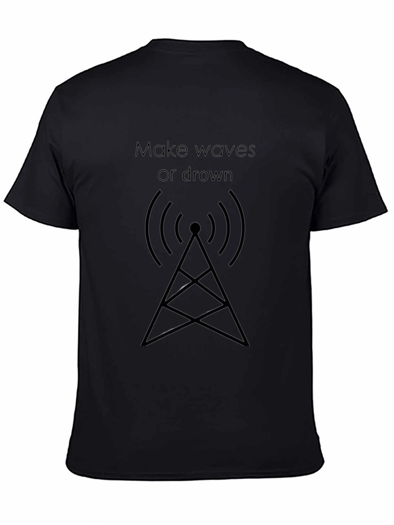Make Waves T-Shirt: Stylish Mens Black Tee