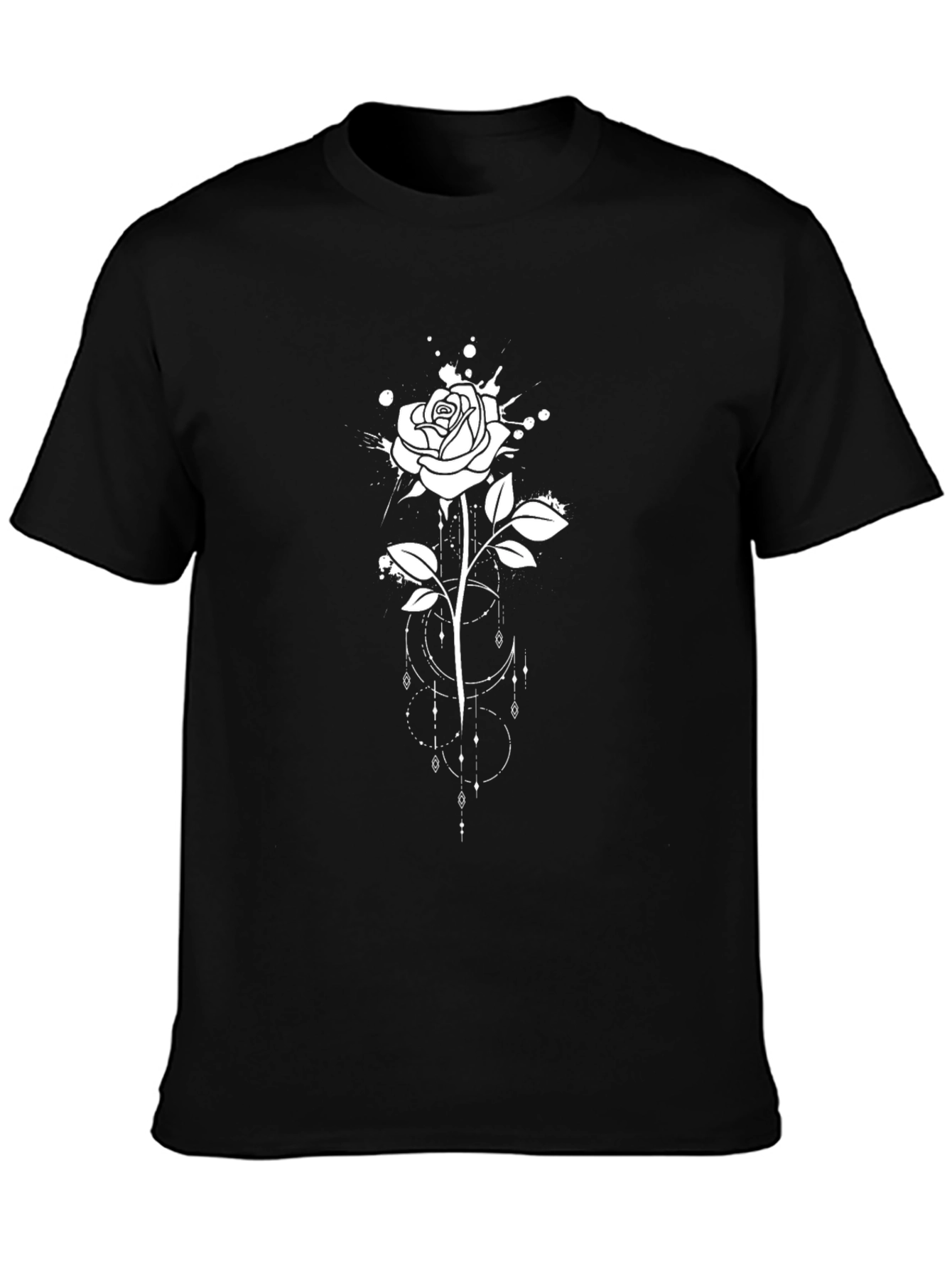 Black Rose Graphic Tee - Artistic Design