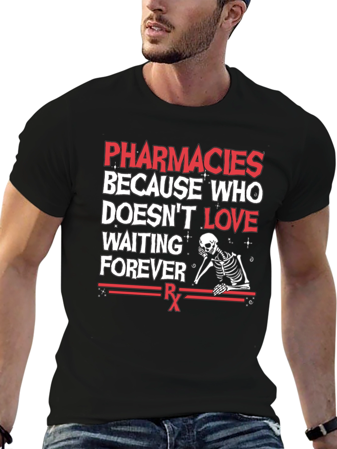 Pharmacies Skeleton Graphic T-Shirt