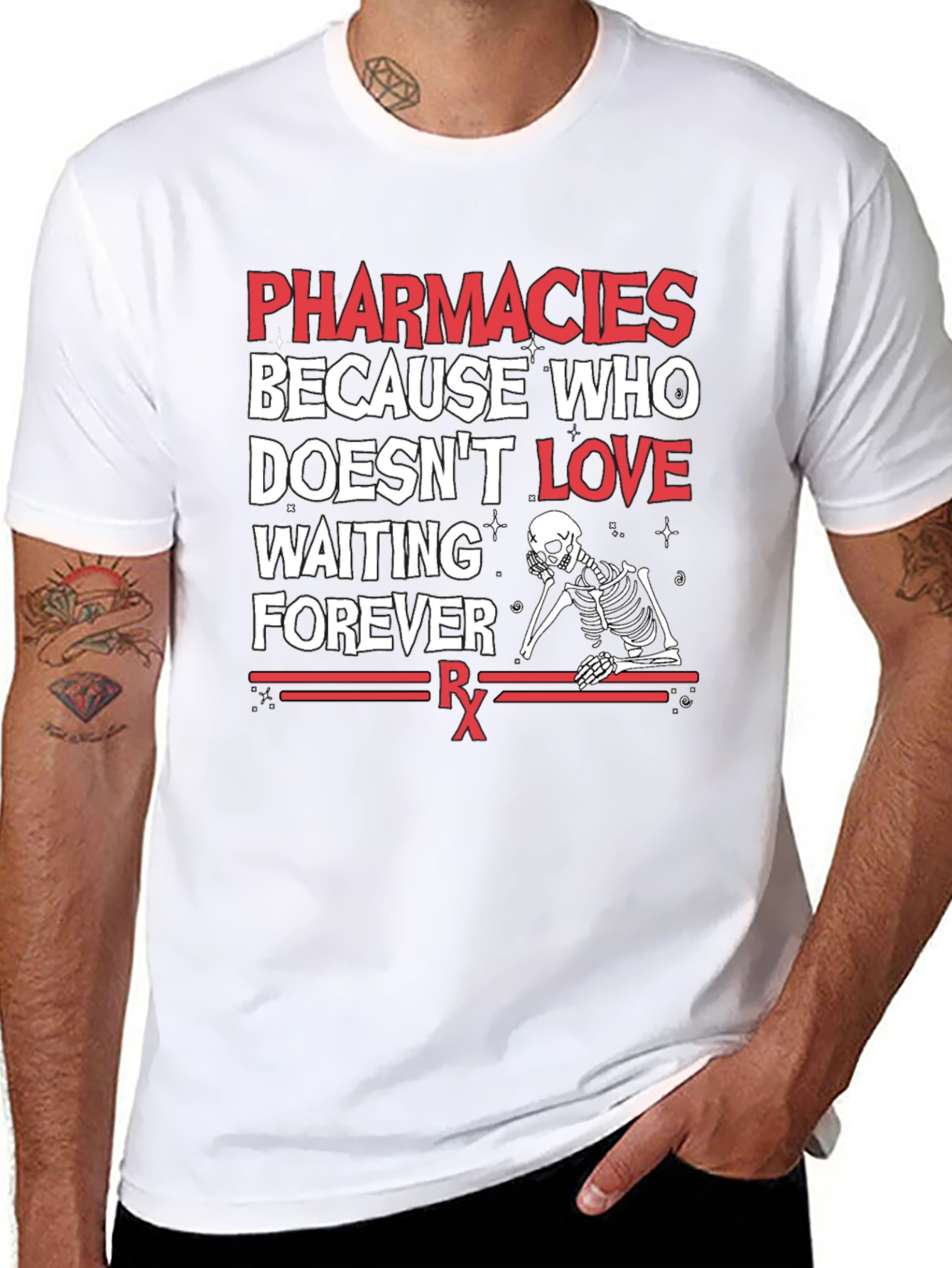 Pharmacies Skeleton Graphic T-Shirt