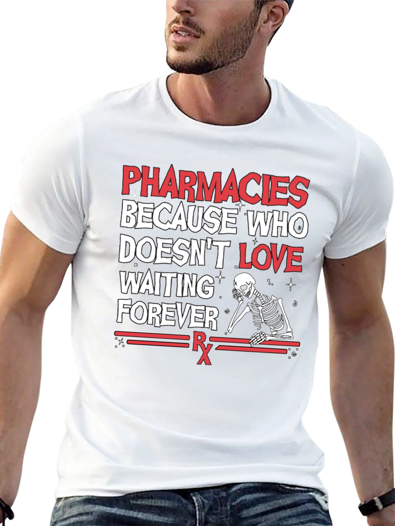 Pharmacies Skeleton Graphic T-Shirt