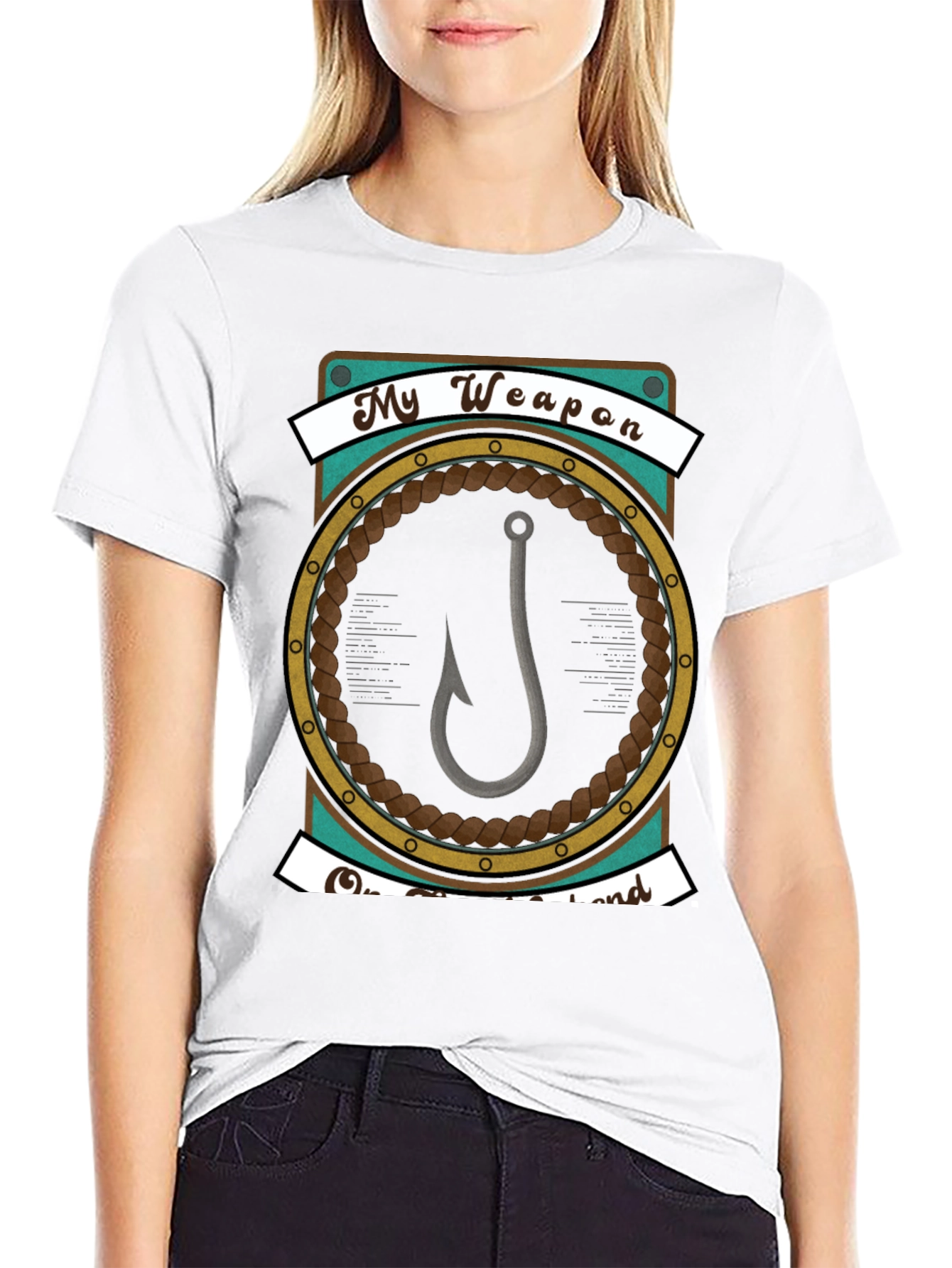 My Weapon is a Hook - Fishing T-Shirt