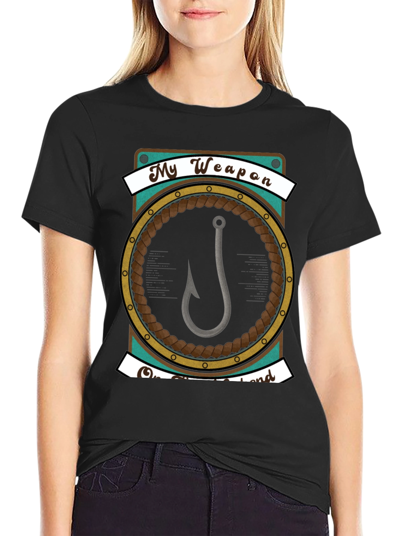 My Weapon is a Hook - Fishing T-Shirt