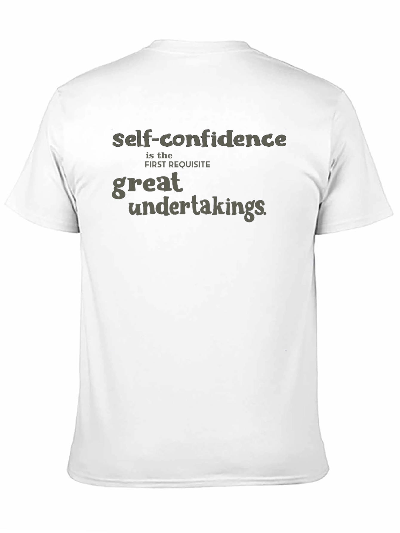 Self-Confidence Graphic Tee - Black Crew Neck T-Shirt