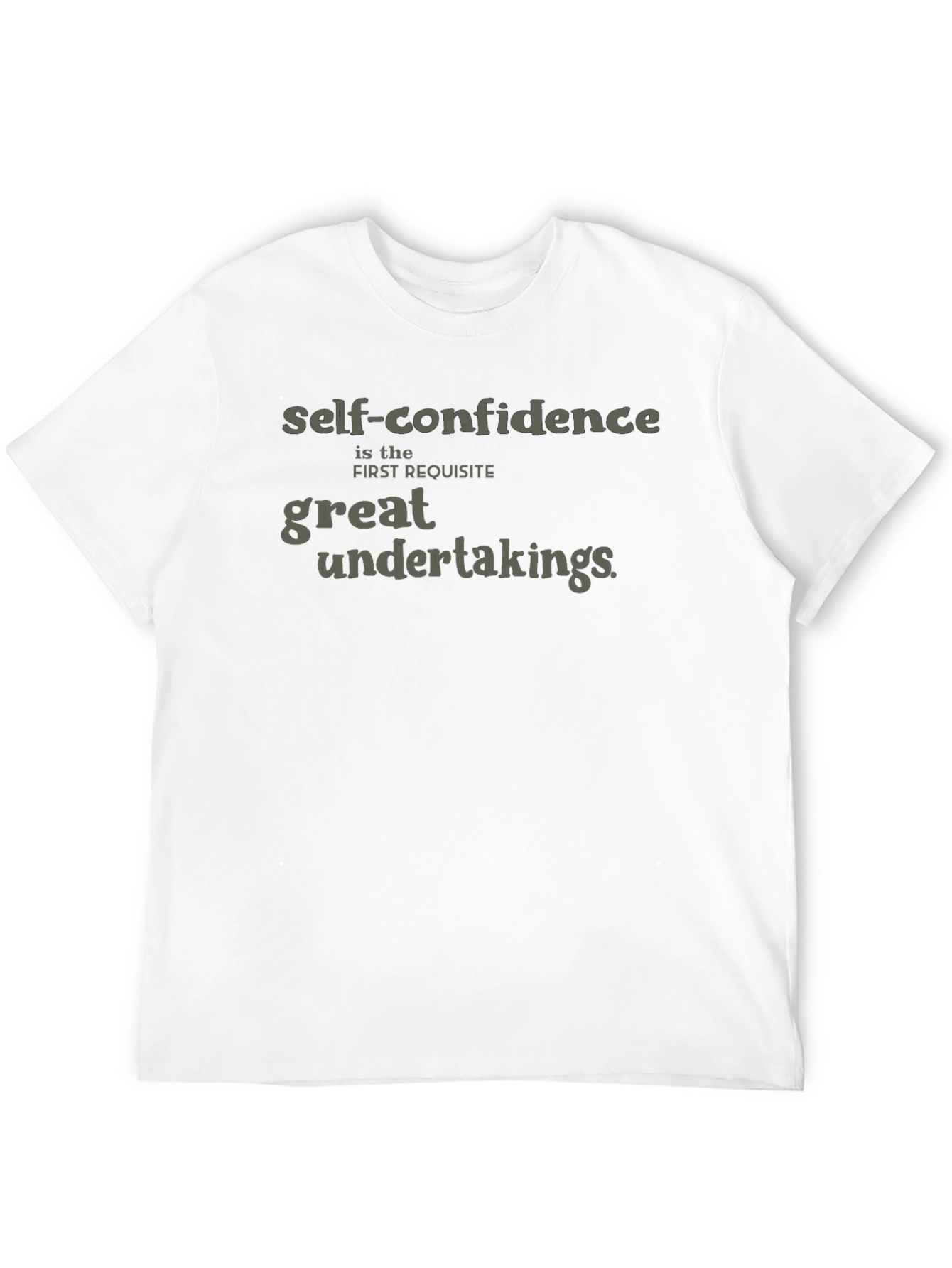 Self-Confidence Graphic Tee - Black Crew Neck T-Shirt
