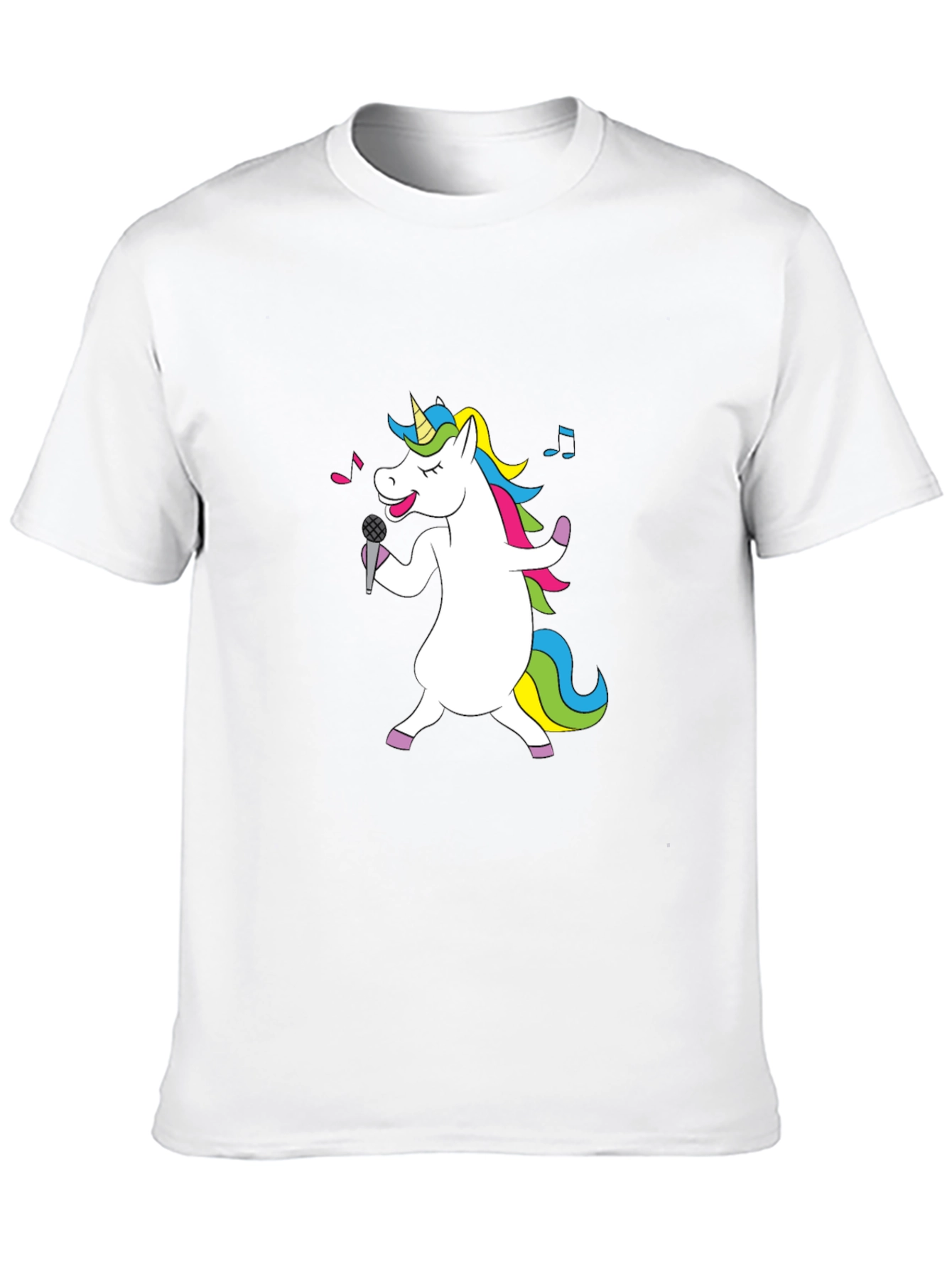 Singing Unicorn Black T-Shirt