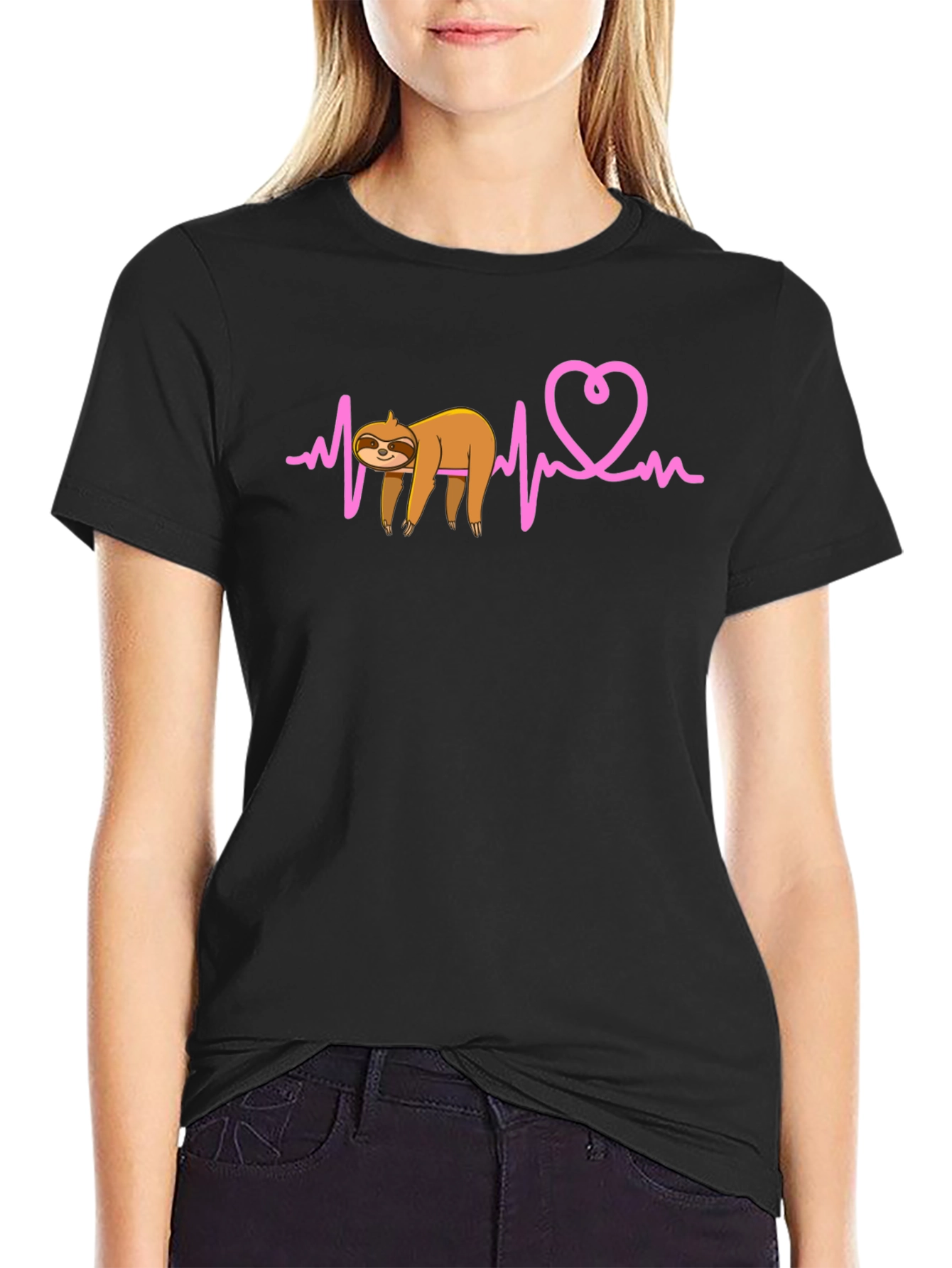 Sloth Heartbeat T-Shirt - Cute & Unique Design!