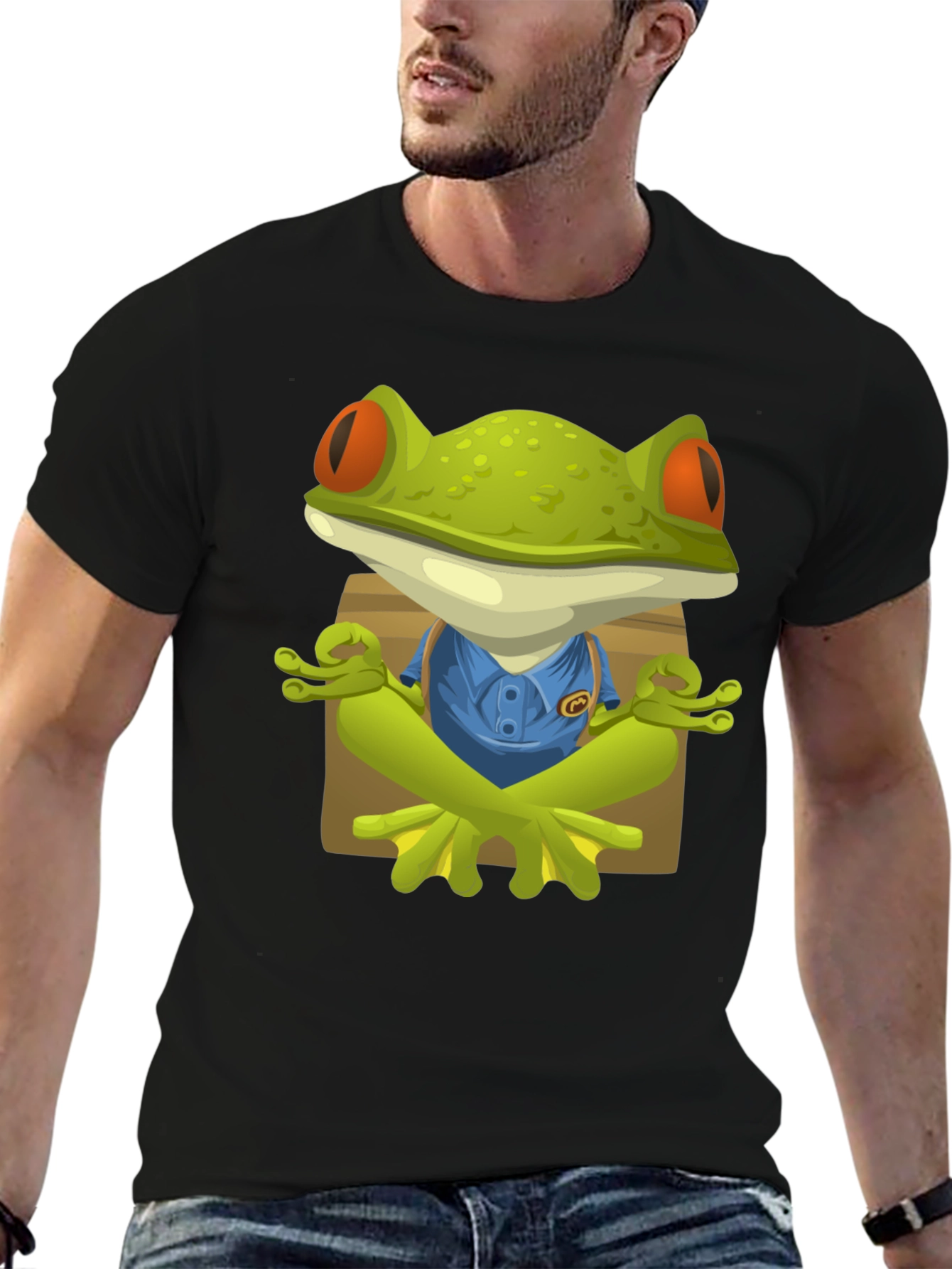 Zen Frog T-Shirt - Relaxed Ribbit Style