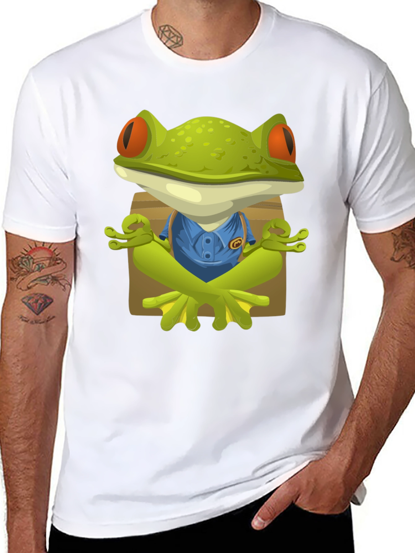 Zen Frog T-Shirt - Relaxed Ribbit Style