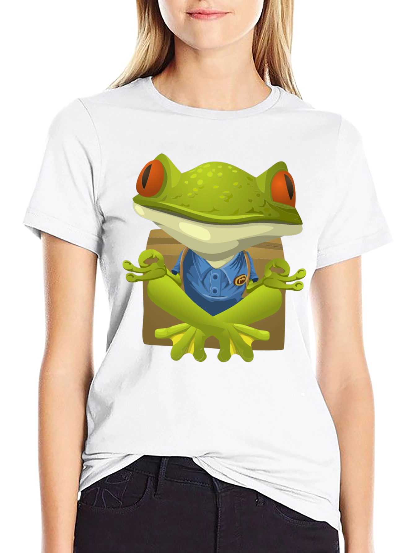 Zen Frog T-Shirt - Relaxed Ribbit Style