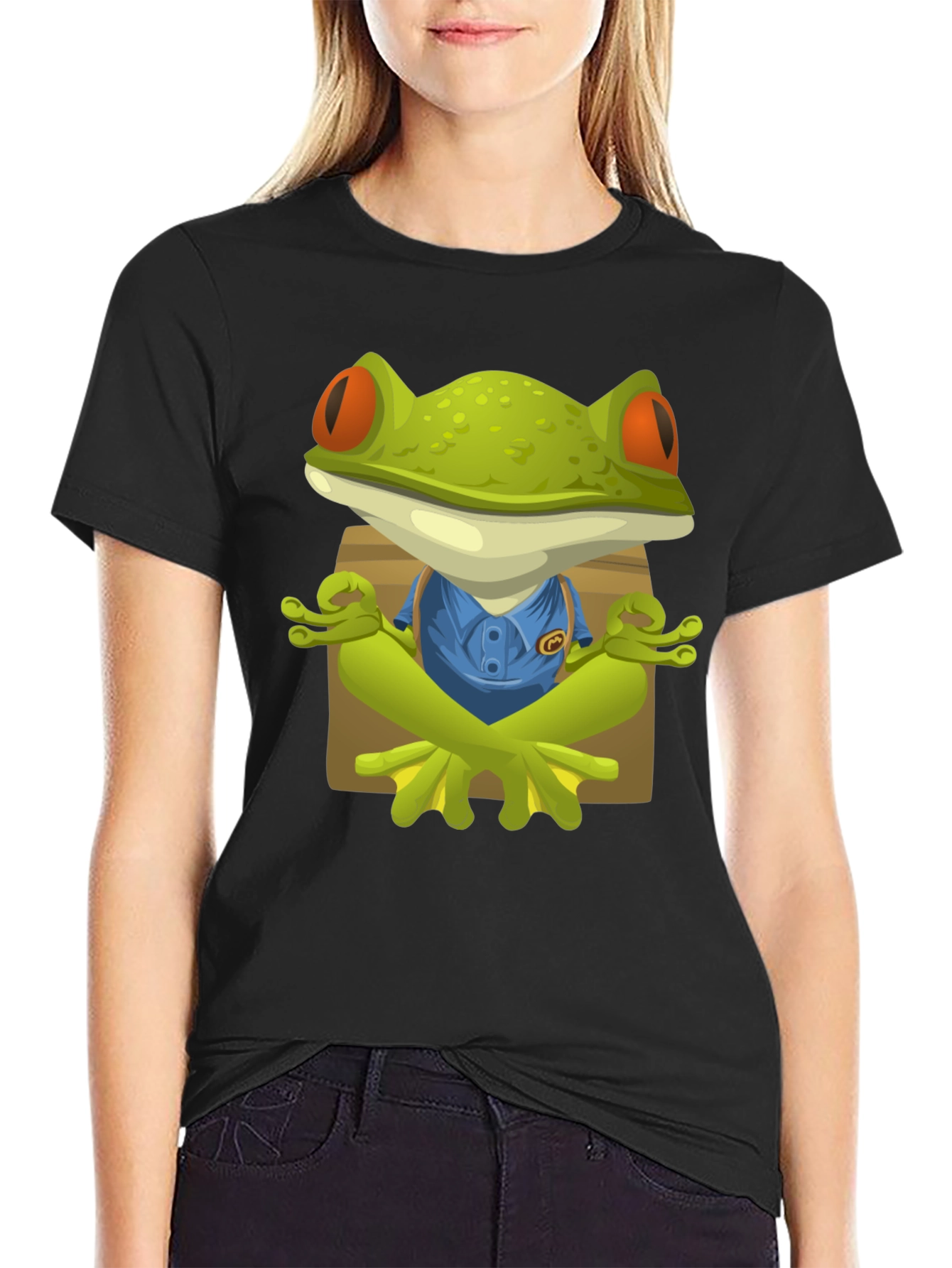 Zen Frog T-Shirt - Relaxed Ribbit Style