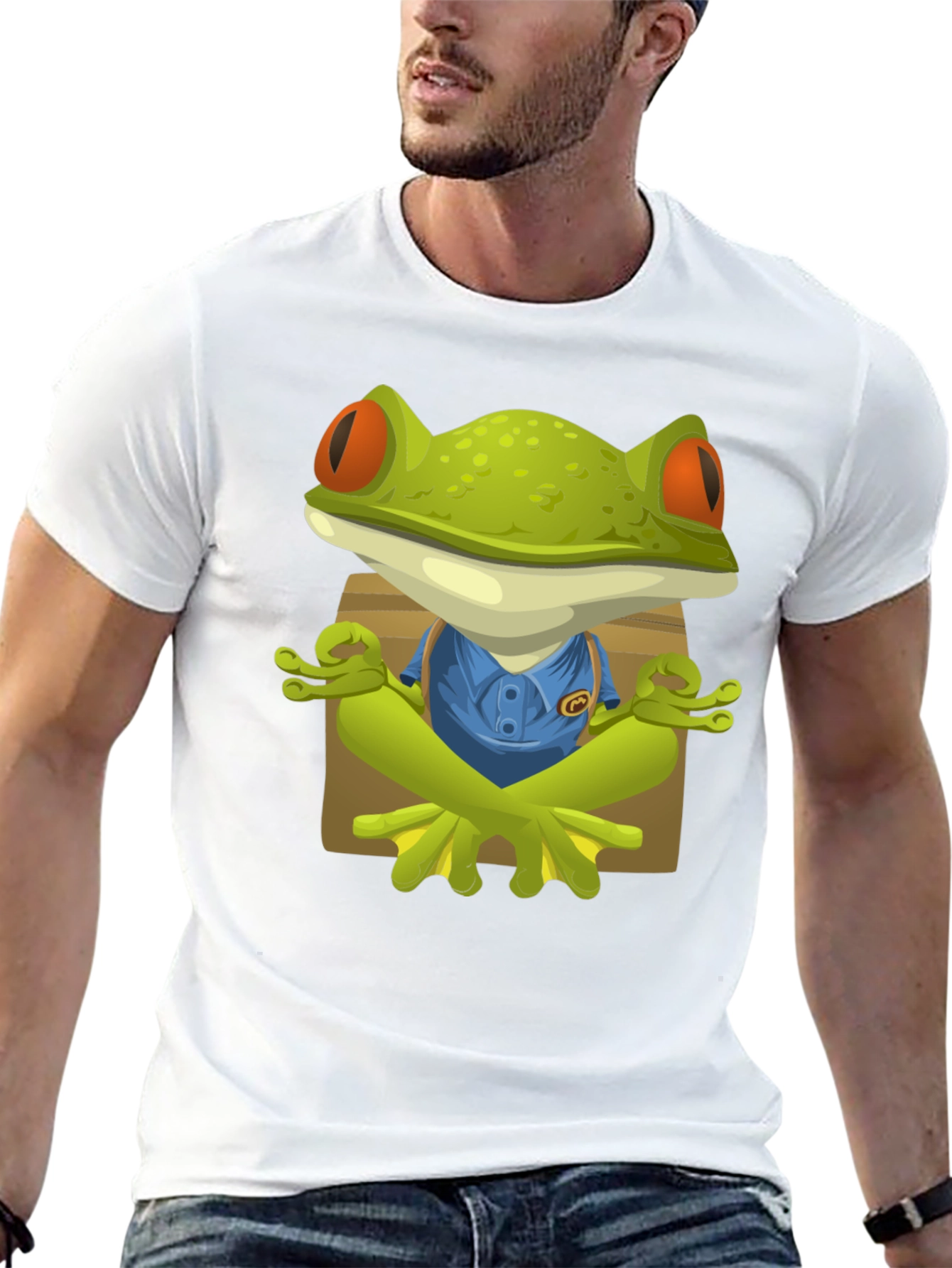 Zen Frog T-Shirt - Relaxed Ribbit Style