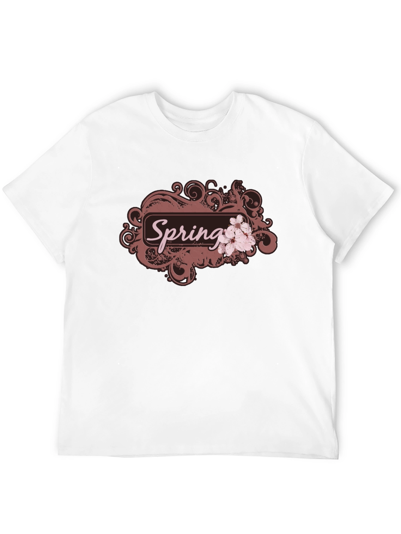 Spring Blossom Graphic Tee - Black