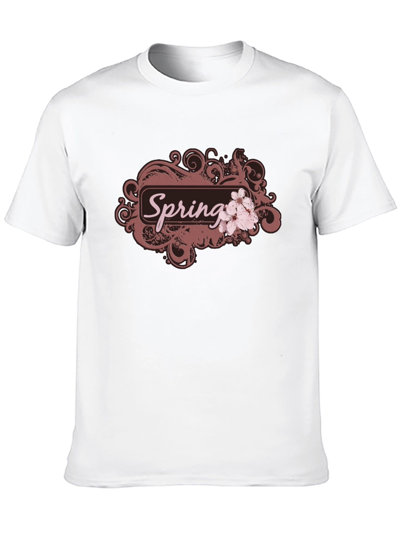 Spring Blossom Graphic Tee - Black