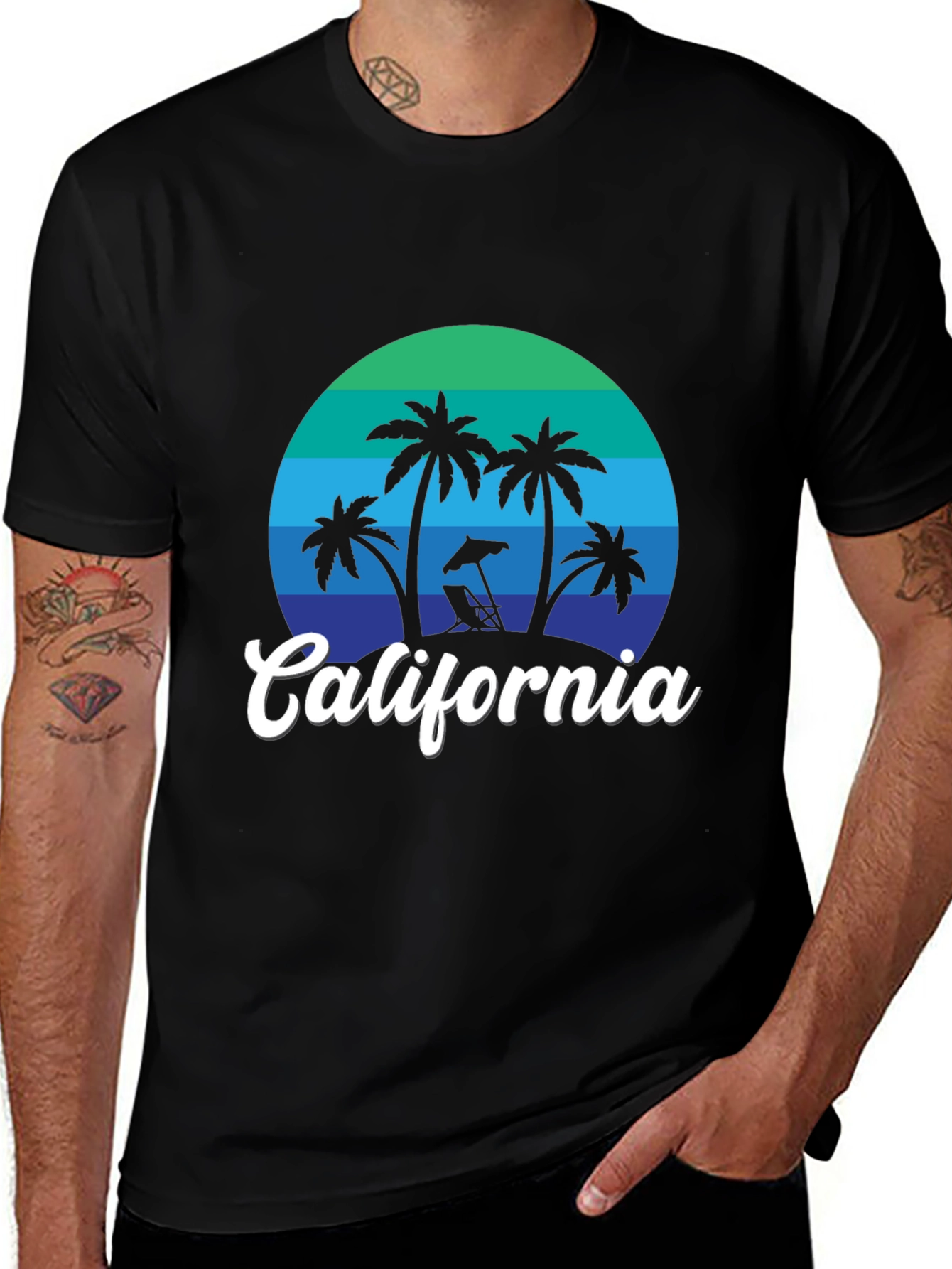 California Palm Tree Graphic T-Shirt