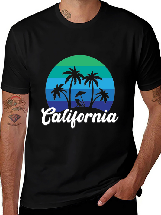 California Palm Tree Graphic T-Shirt