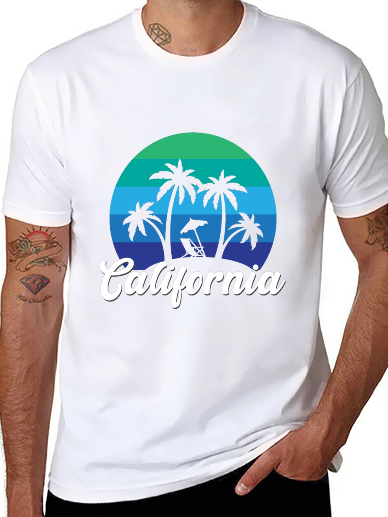 California Palm Tree Graphic T-Shirt
