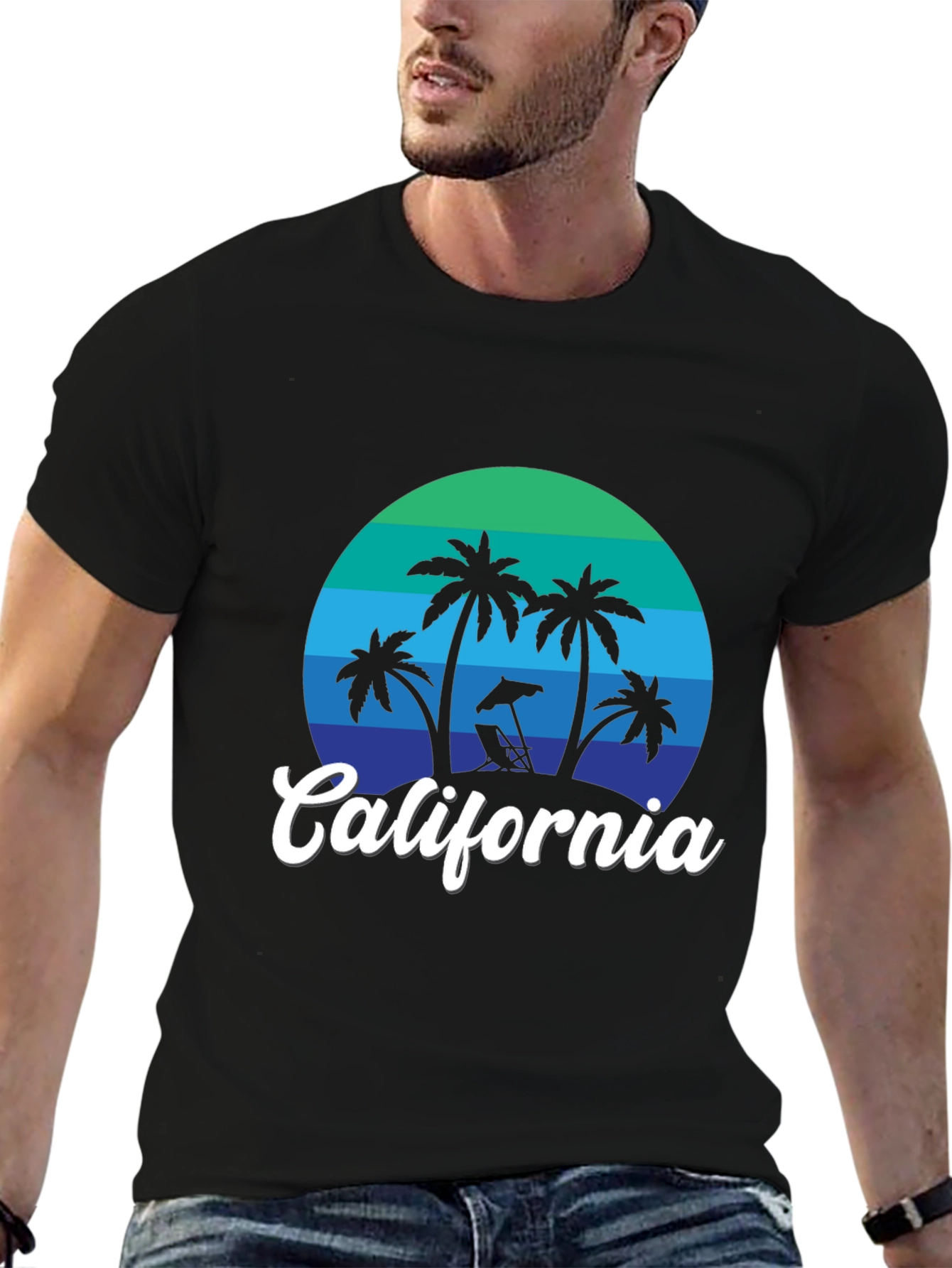 California Palm Tree Graphic T-Shirt