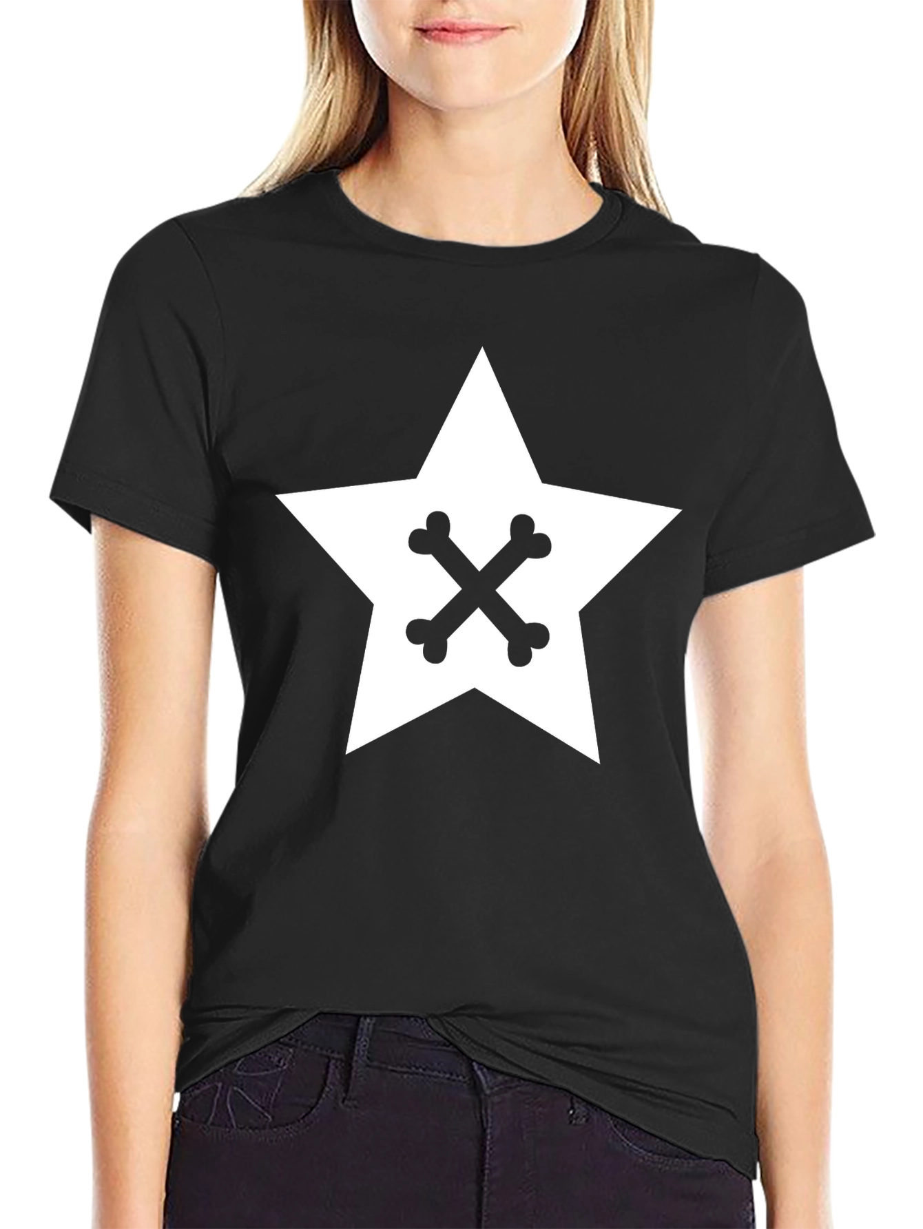 Star & Bones Graphic Tee - Cool Black Shirt