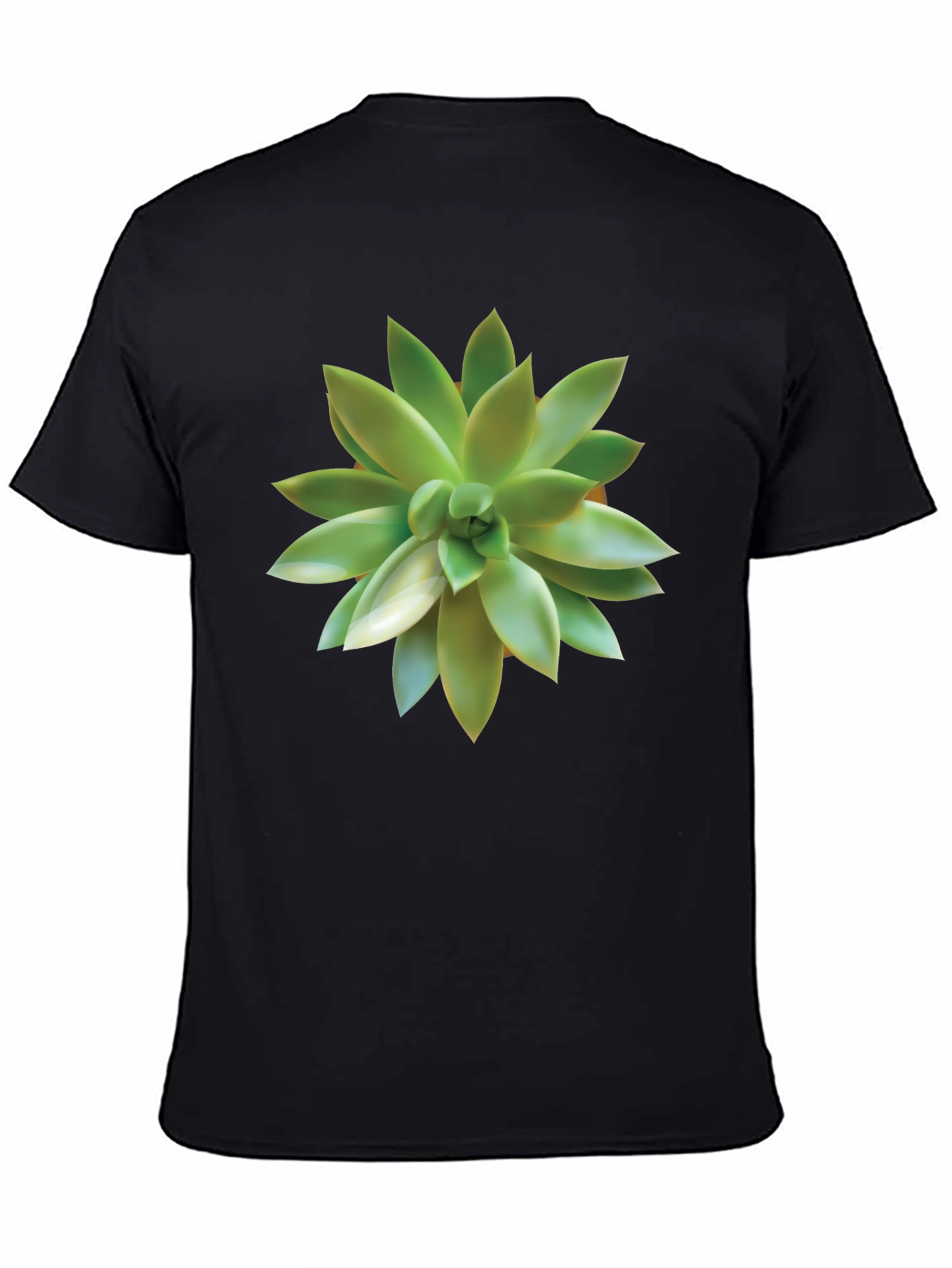 Succulent Graphic Black T-Shirt