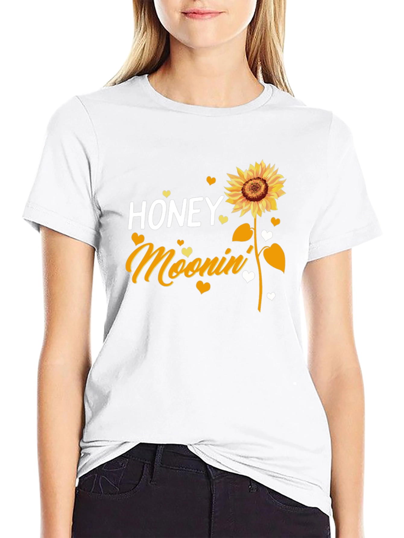 Honey Moonin Sunflower Graphic T-Shirt