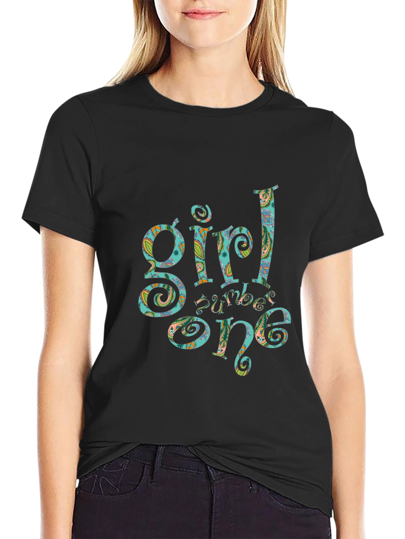 Girl Number One Black T-Shirt