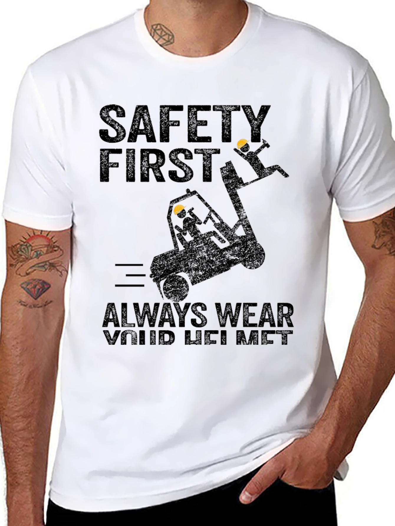 Safety First T-Shirt: Always Wear Your Helmet