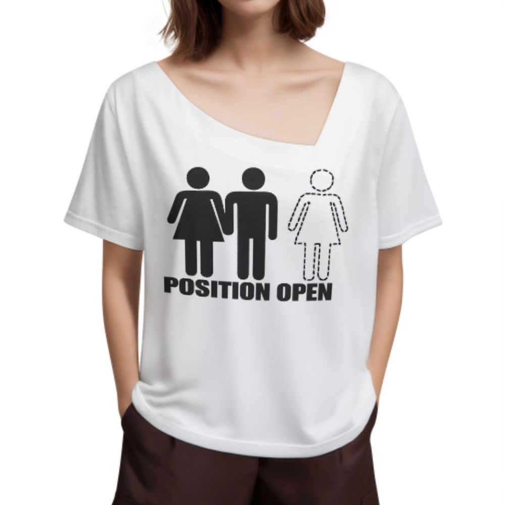 Funny “Position Open” Couple Graphic Tee – Humorous Relationship Statement Shirt(z852)