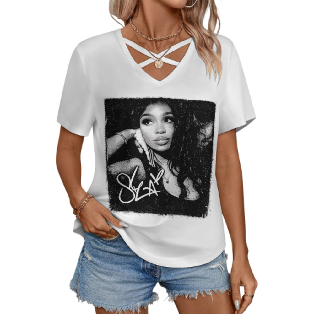 Vintage SZA Inspired Graphic Tee | Retro R&B Singer Aesthetic Shirt | Monochrome Streetwear T-Shirt for Women(z848)