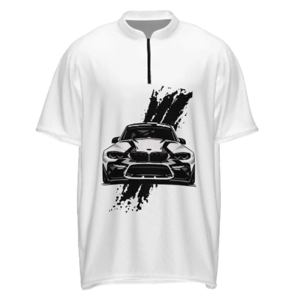 Modern Sports Car Graphic Tee – Monochrome Racing Streetwear Shirt(z816)