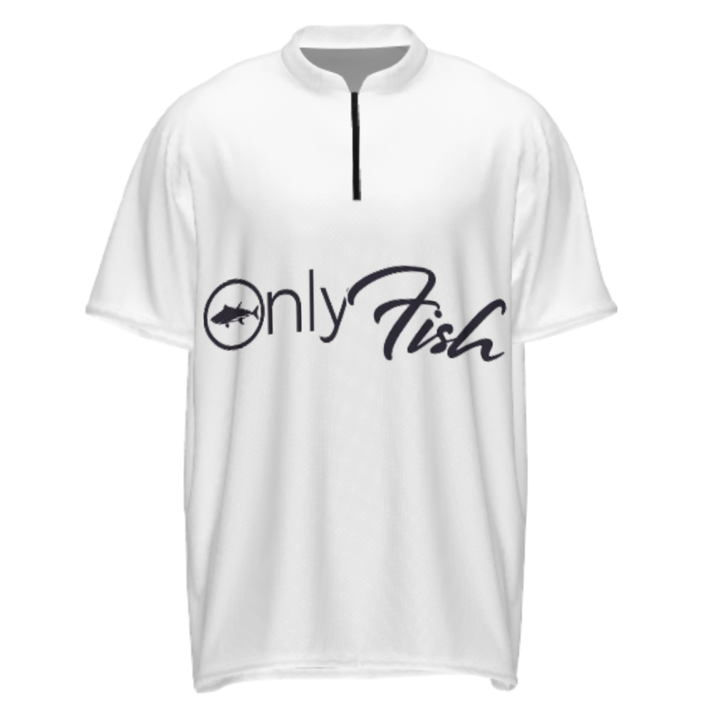 OnlyFish Funny Fishing Graphic Tee – Minimalist Angler Logo Unisex T-Shirt(z820)